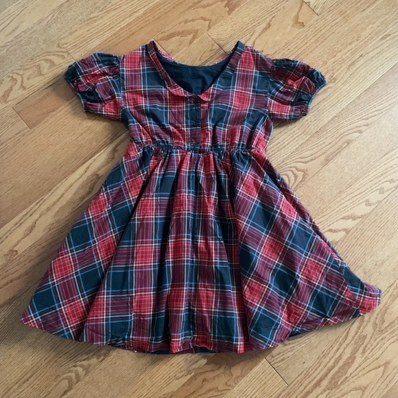 Tea Collection | Tartan Plaid Dress Festive Christmas Holiday Youth Size 14 - Picture 6 of 13